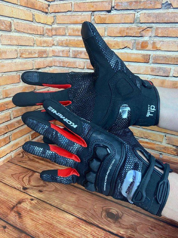 Sc Komine Перчатки текстильные GK-215, черно-красные XL - купить по ...