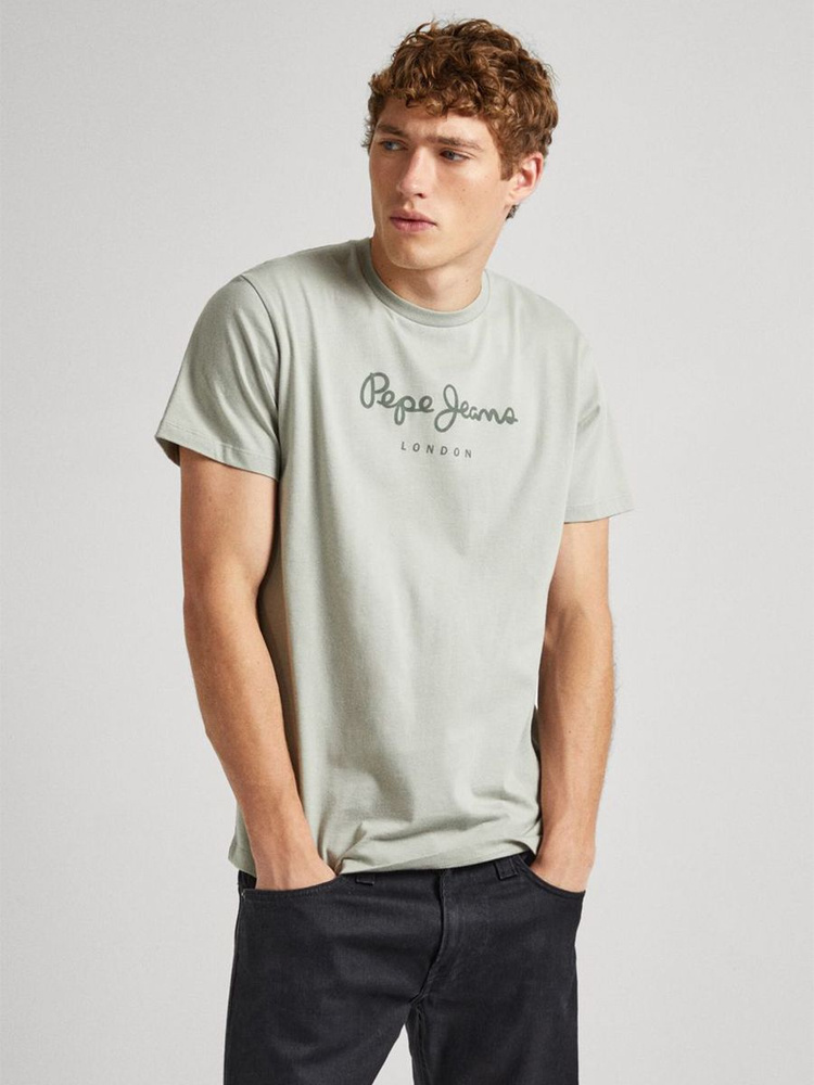 Футболка Pepe Jeans, размер 48, 50, цвет светло-зеленый, 99% хлопок, 1% ...