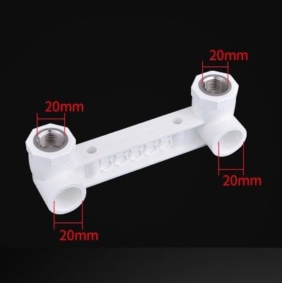 Водорозетка сдвоенная полипропиленовая для труб 20 мм, 2 шт ...