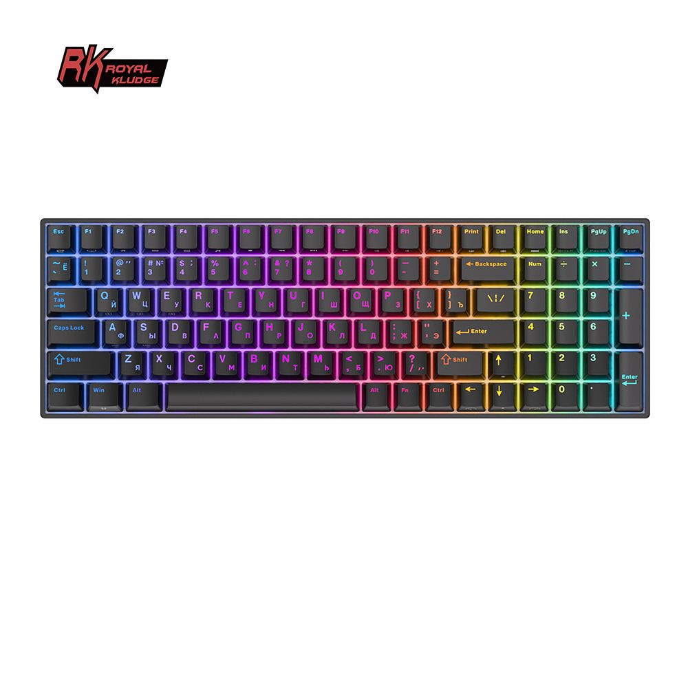 Механическая клавиатура Royal Kludge RK 100 RGB Series 2 купить по низкой  цене: отзывы, фото, характеристики в интернет-магазине Ozon (1417514160)