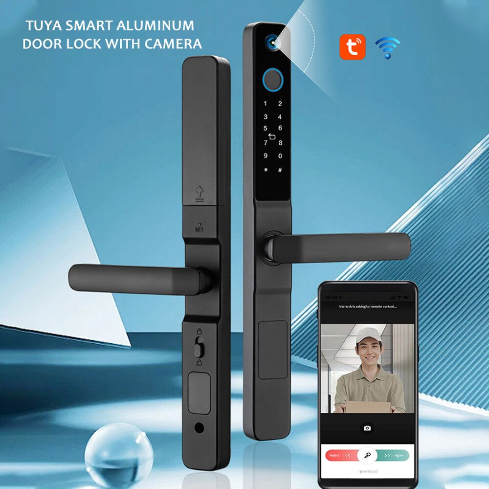 Умный ультратонкий дверной замок из нержавеющей стали Wafu Tuya Wi-Fi с ...