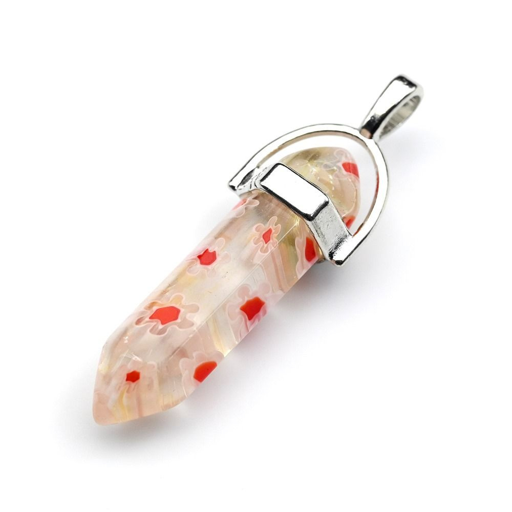 Кристалл - маятник из муранского стекла 13*10*41мм цв.алый - купить с ...