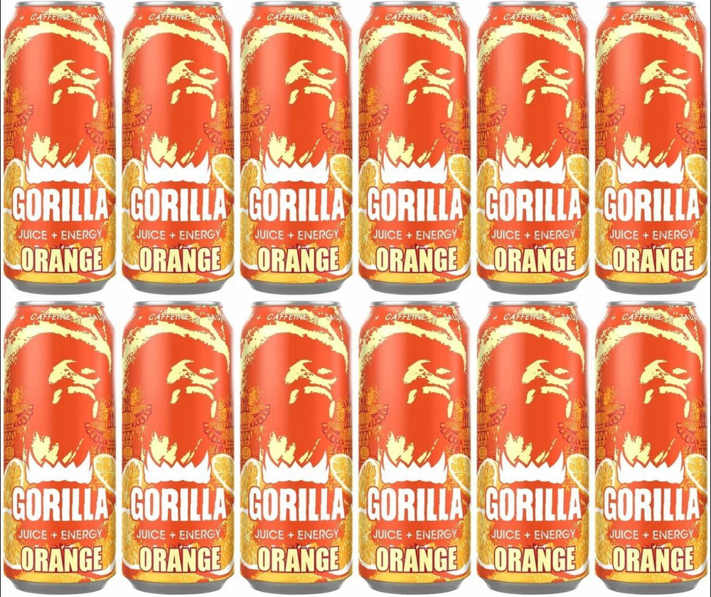Энергетический напиток Gorilla Апельсин 12 шт x 450мл #1