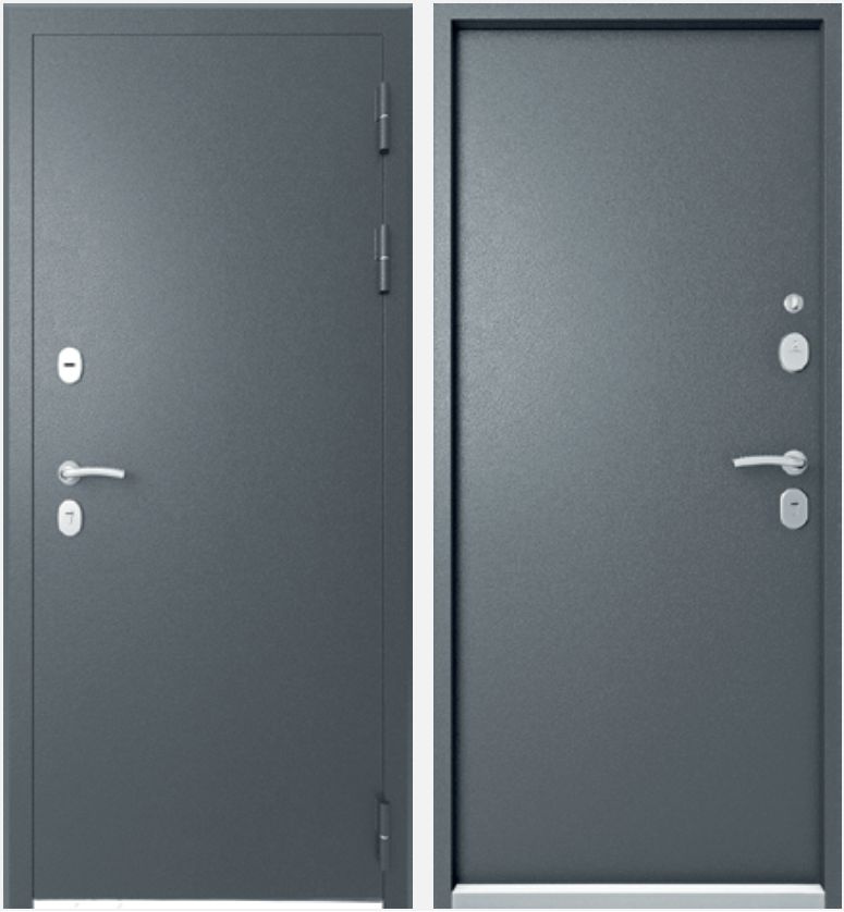Дверь стальная Эталон Термо-1 Серый муар-Серый муар 960 левая (терморазрыв)  #1