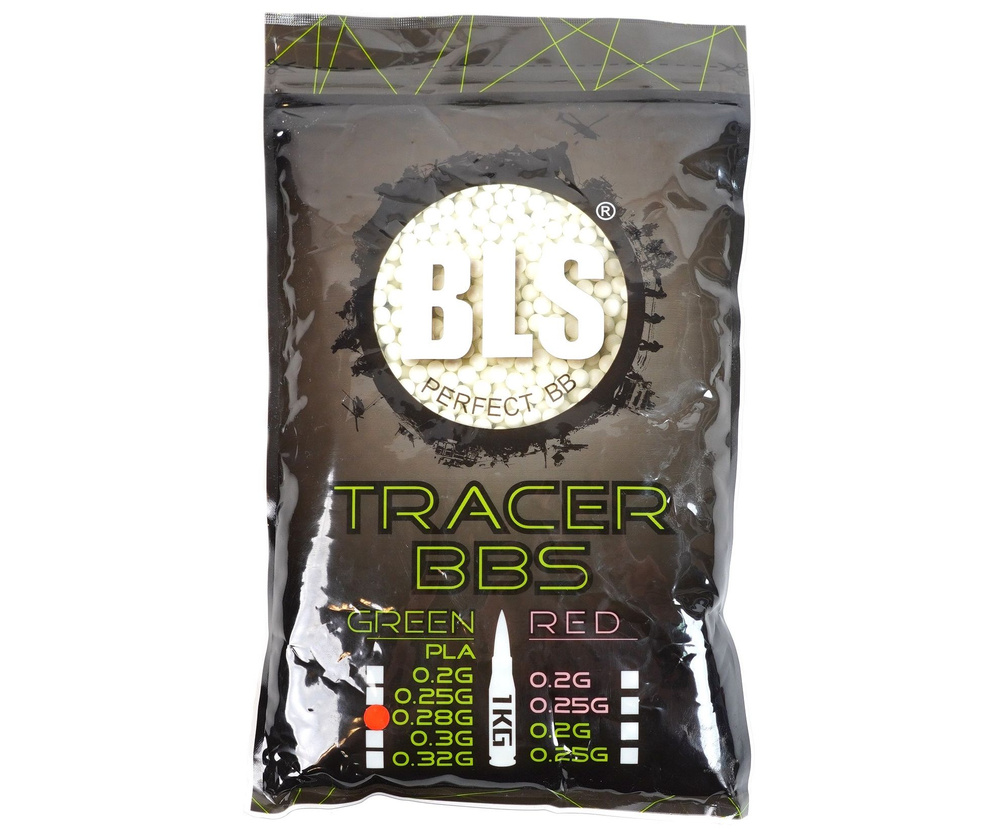 Шары трассерные BLS Tracer 0,28 г, 4000 штук (1 кг, зеленые) 1KG-PLATR28. Товар уцененный  #1