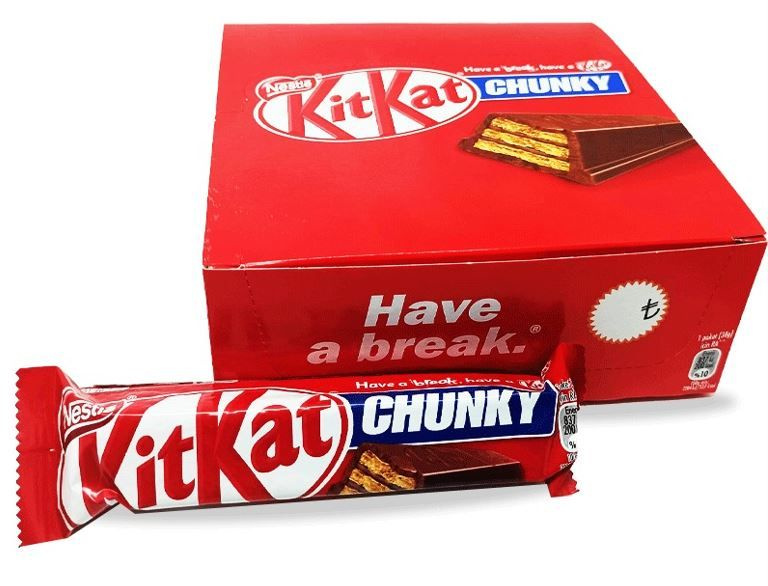 KitKat, Chunky, Хрустящяя вафля в шоколадe, 12 Шт х 38г, #1