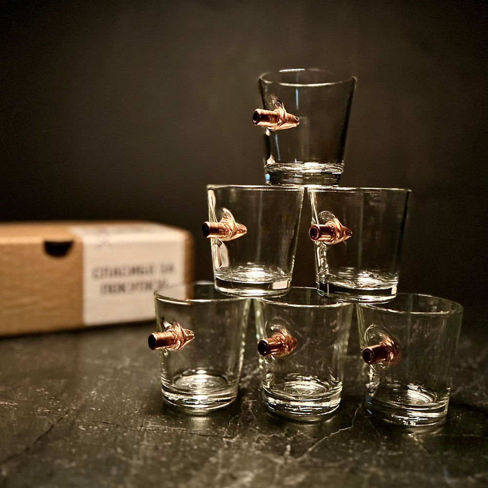 Рюмка, 50 мл, Стекло, Металл, 6 шт купить по низкой цене с доставкой в ...