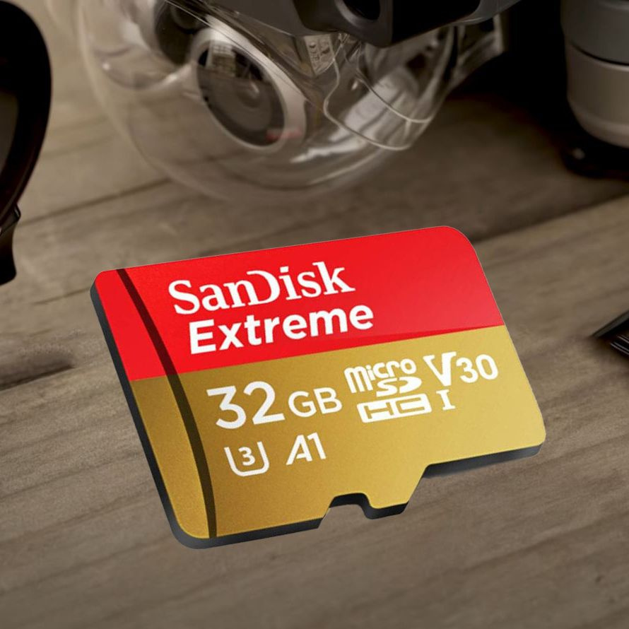 Карта памяти Sandisk Extreme micro SDHC 32Gb (100/60Mb/s) UHS-I U3 V30 A1 SDSQXAF-032G-GN6MNК  #1