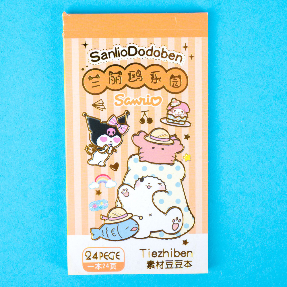 Наборы наклеек: Kuromi Куроми и My Melody (24 стр.) оранжевый +3 листа ...