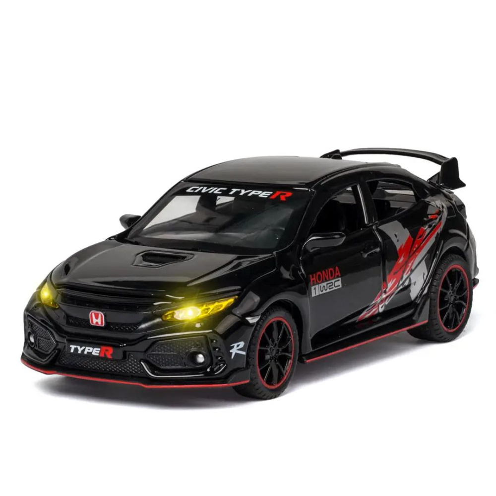 Модель легкосплавного автомобиля Honda Civic Type-r 1:32 белая / детская  машинка Хонда Сивик - купить с доставкой по выгодным ценам в  интернет-магазине OZON (1540070827)