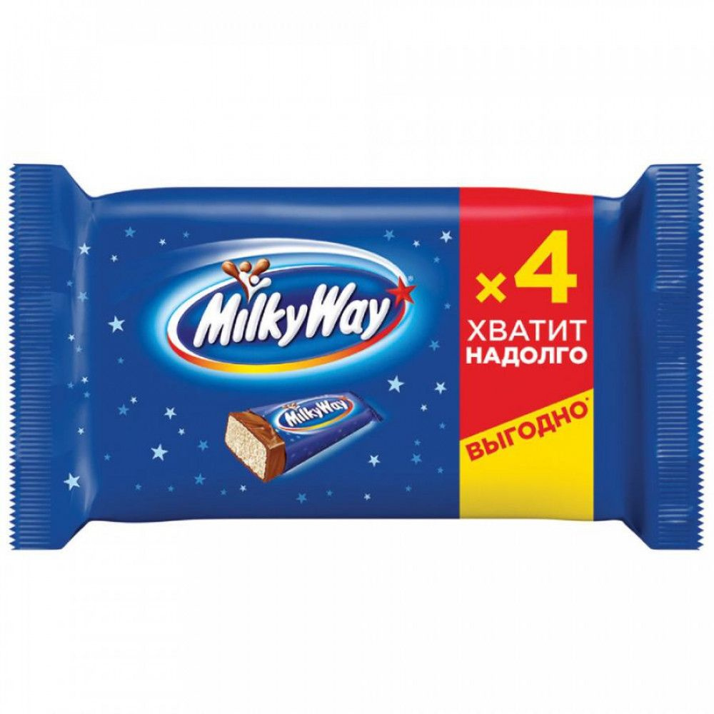 Батончик Milky Way молочный с суфле (4 батончика в упаковке) 104 гр*6 ...