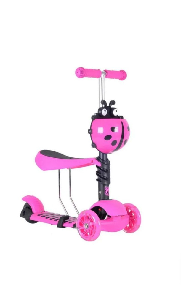 Самокат детский беговел MG023B, светятся колеса, розовый - купить с ...