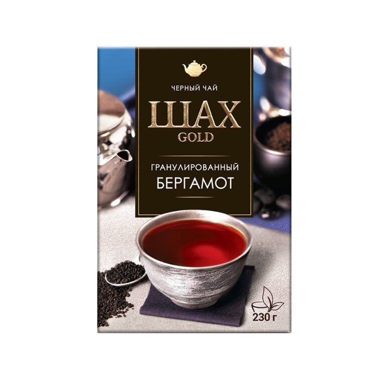 Чай черный гранулированный индийский с ароматом бергамота ШАХ Бергамот 230гр 8шт  #1