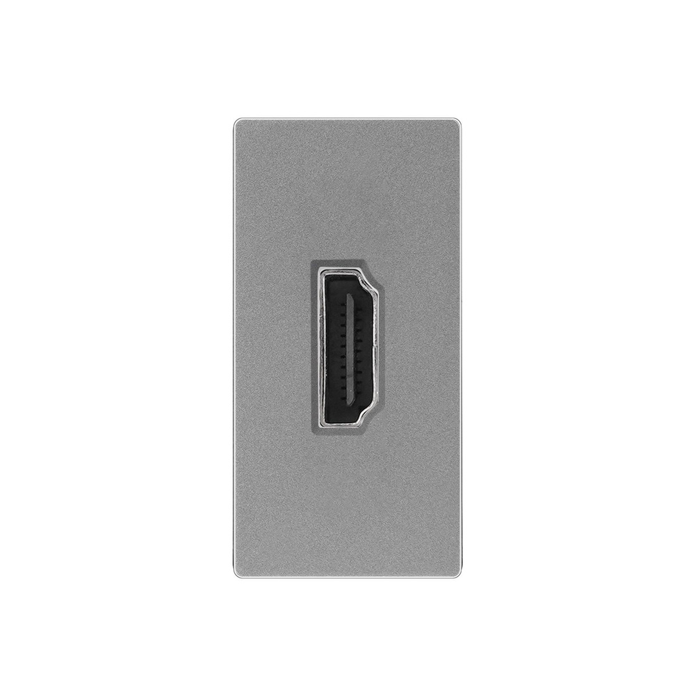 Механизм розетки, 1/2 HDMI (без рамки), цвет серый #1
