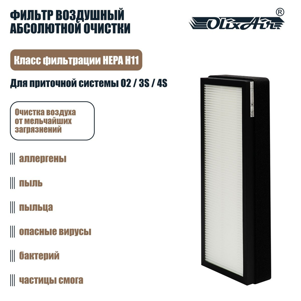 Фильтр воздушный HEPA H11 для ПРИТОЧНОЙ СИСТЕМЫ O2/3S/4S. TH11 - купить ...