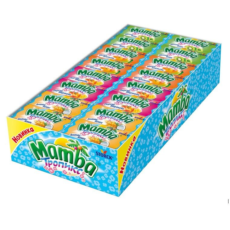 Mamba Тропикс конфеты жевательные 26грХ 48 шт (блок) #1