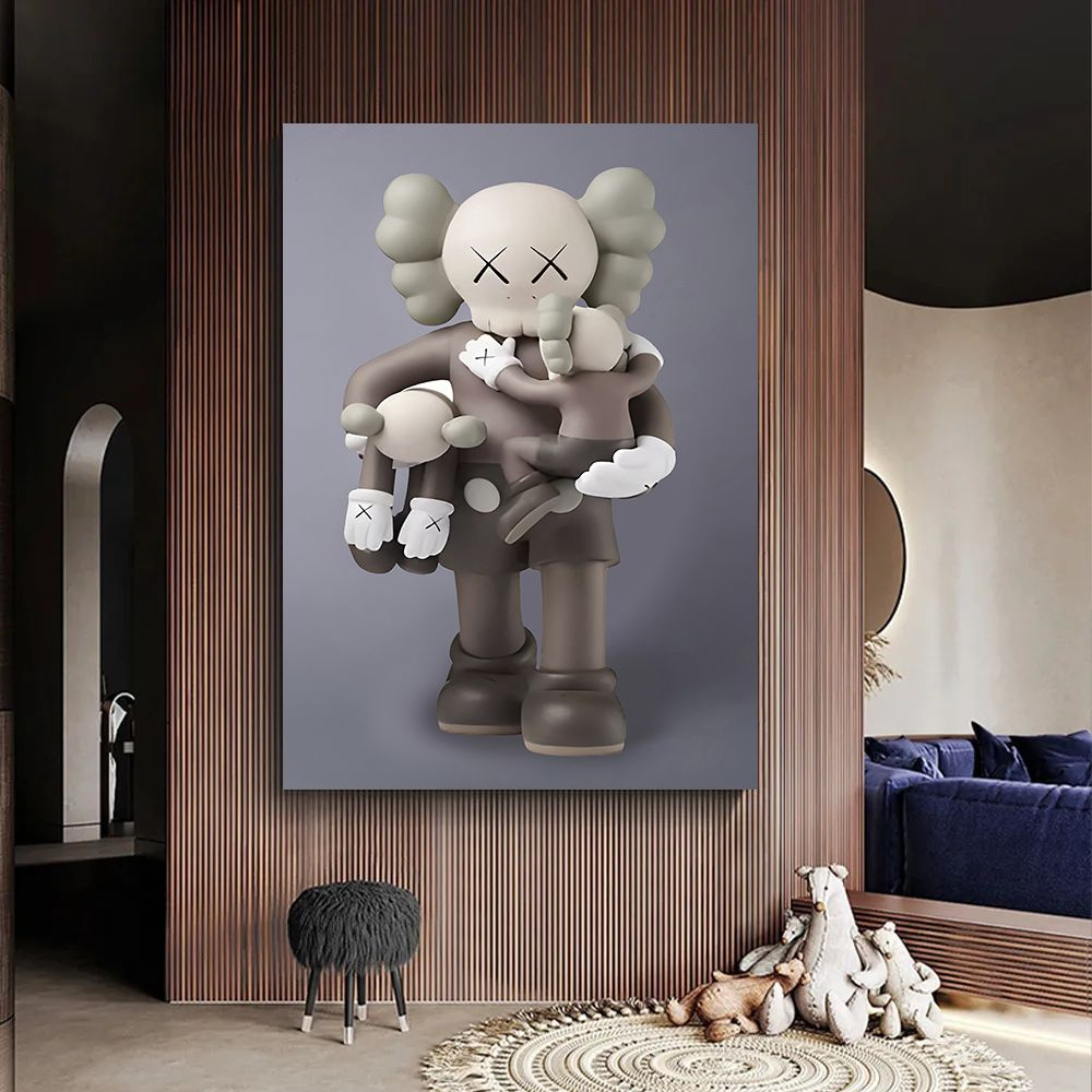 Kaws картина, интерьерная картина на холсте, 20х30 см. #1