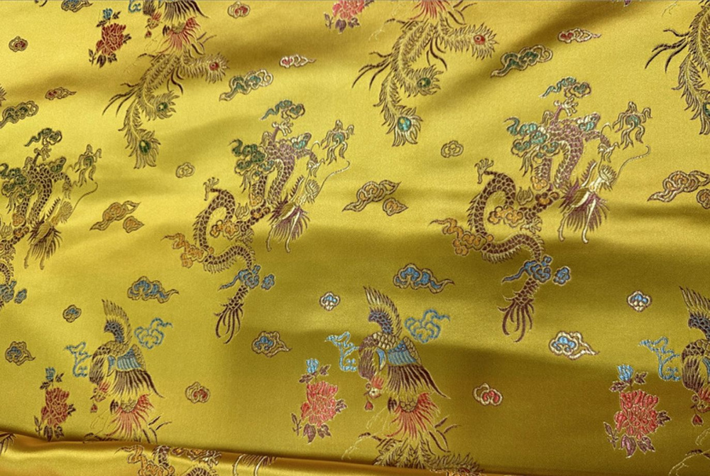 Ткань атлас в Китайском стиле Дракон - купить с доставкой по выгодным ...