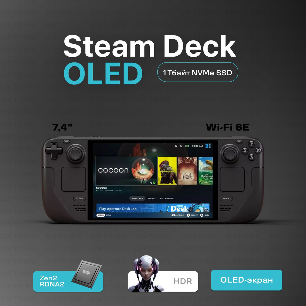 Портативная Игровая Консоль Valve Steam Deck OLED 1TB - купить с доставкой  по выгодным ценам в интернет-магазине OZON (1429000367)