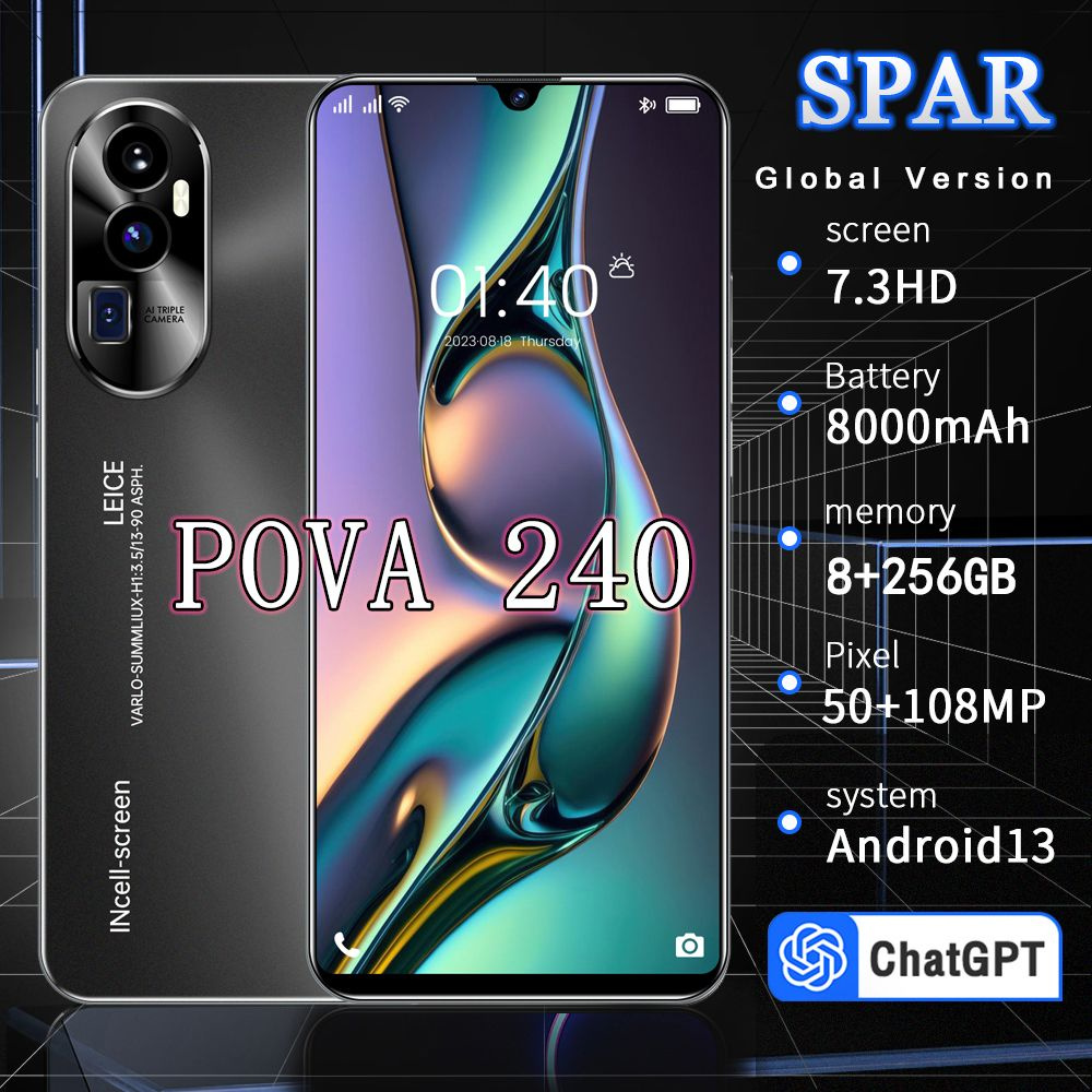 Смартфон POVA 240 - купить по выгодной цене в интернет-магазине OZON  (1587258934)