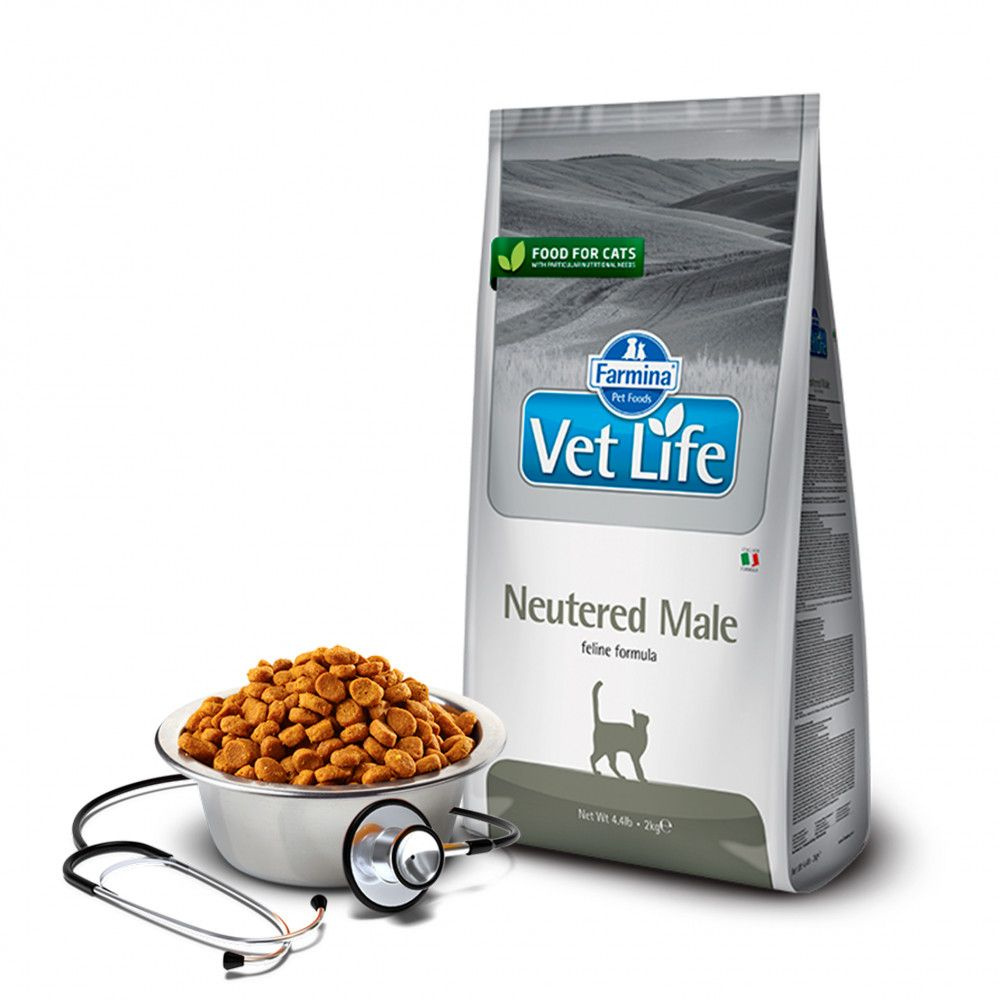Сухой корм для взрослых кастрированных котов Farmina Vet Life Cat ...