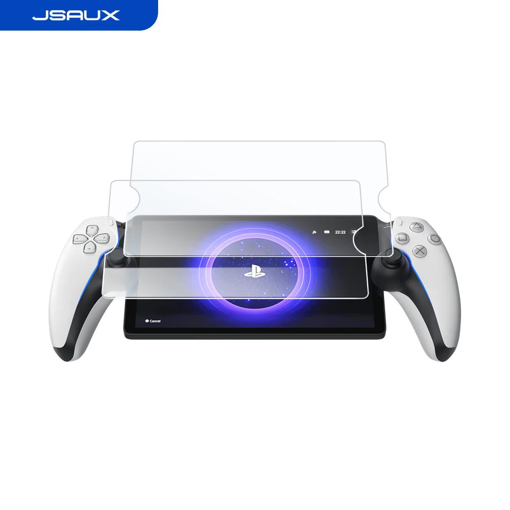 Глянцевое защитное стекло JSAUX для PlayStation Portal (2 шт), прозрачность 99.99%, олеофобное, твёрдость #1