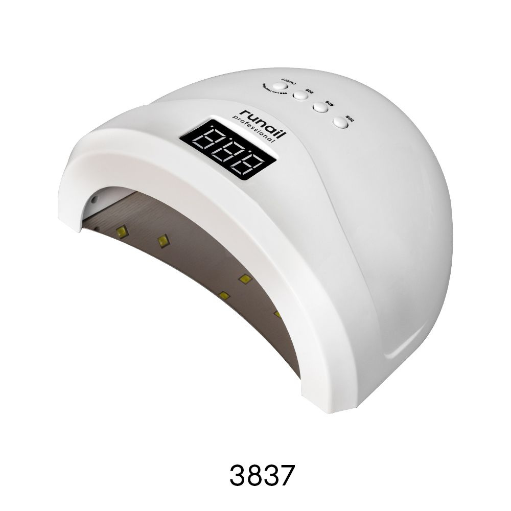 RuNail, Лампа для сушки ногтей, маникюра LED/UV 48Вт №3837 (белый ...
