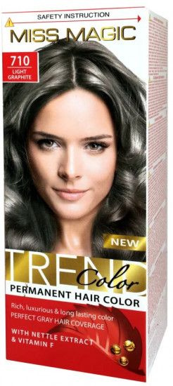 Miss Magic Краска для волос Trend Color, тон 710 Светлый графит, 90 мл ...