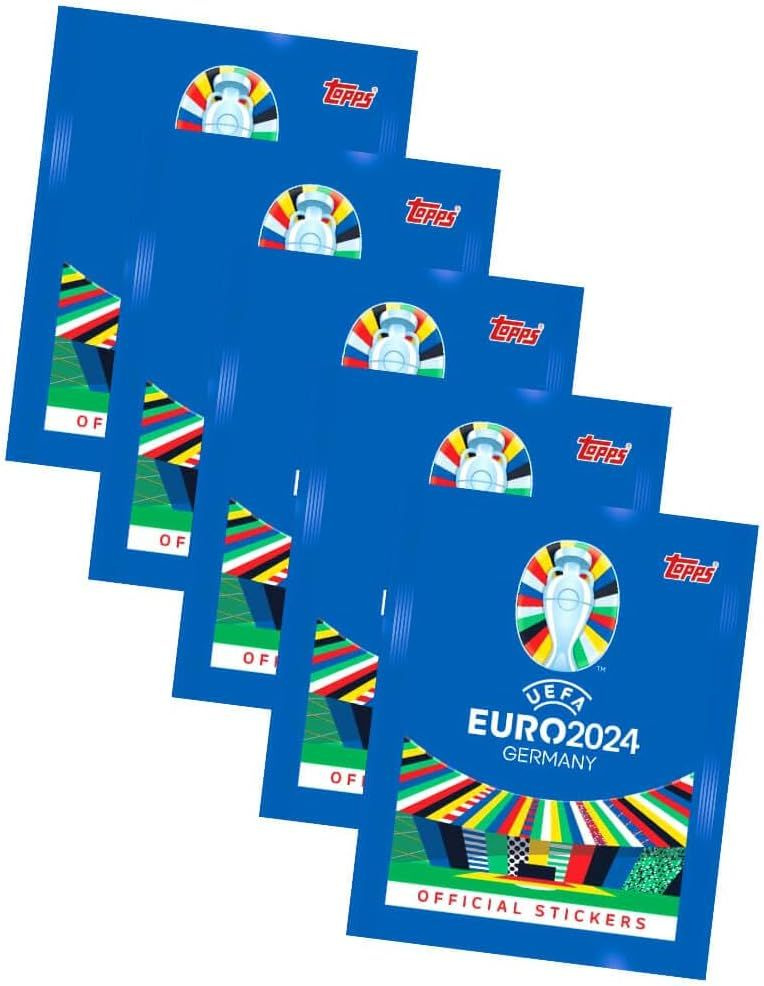 Наклейки Euro 2024, 5 пакетиков, Topps (не Panini) #1