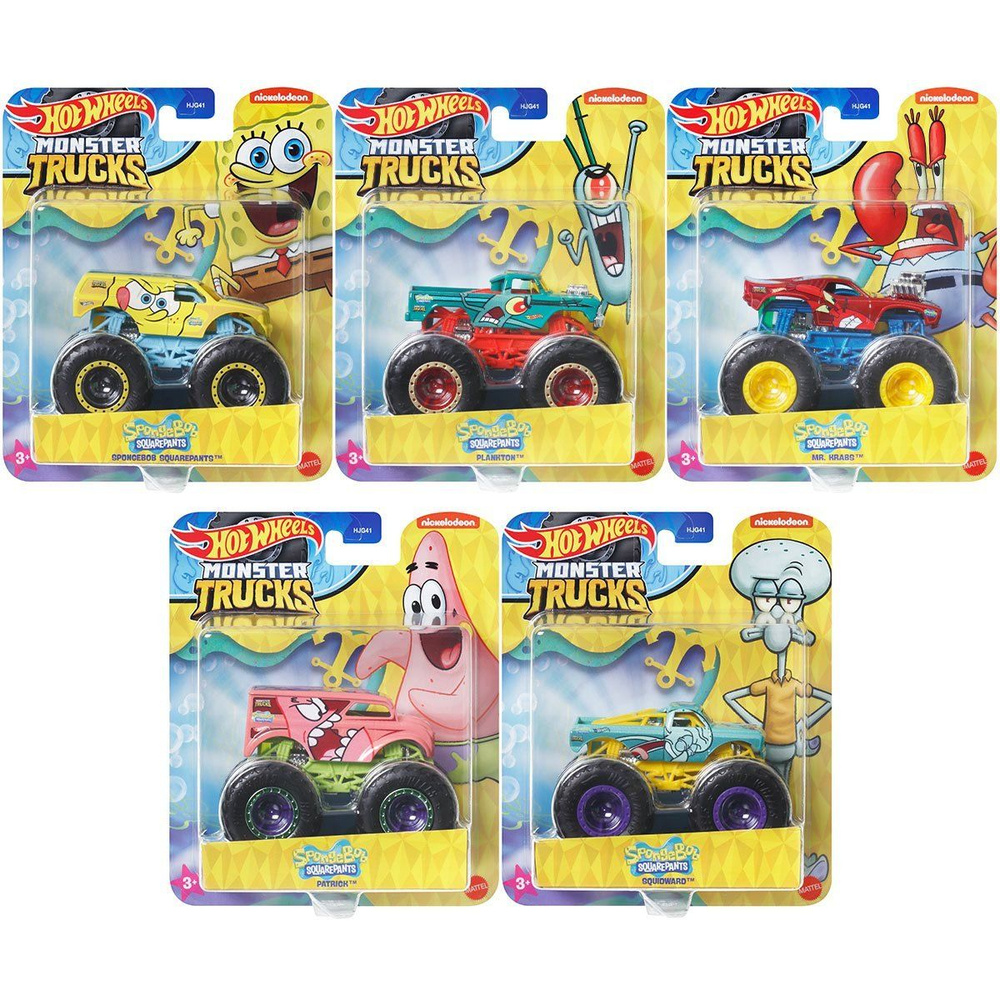 Mattel Hot Wheels Monster Truck SpongeBob Squarepants HJG41 5 OZON 1605726285