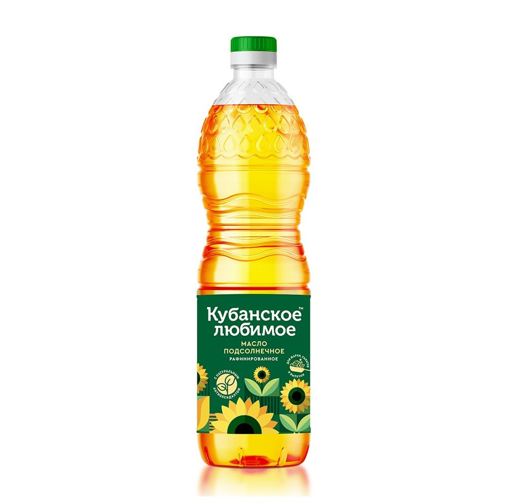 Масло подсолнечное Кубанское Любимое рафинированное дезодорированное с ...