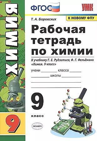 Рабочая тетрадь по химии. 9 класс. К учебнику Г.Е. Рудзитис, Ф.Г. Фельдман "Химия. 9 класс"  #1