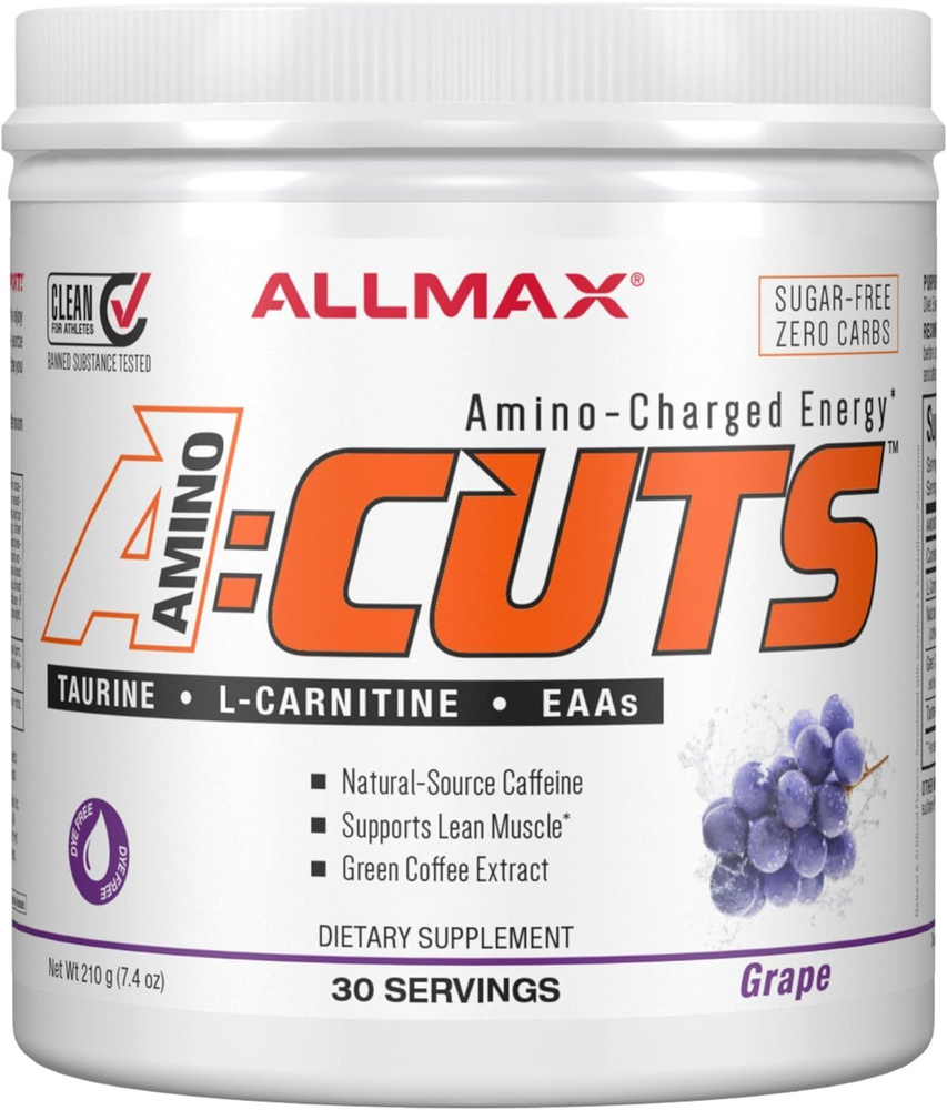 Энергетический напиток с аминокислотами, AllMax Nutrition Cuts Amino Charged Energy Drink , 210 гр(Виноград) #1