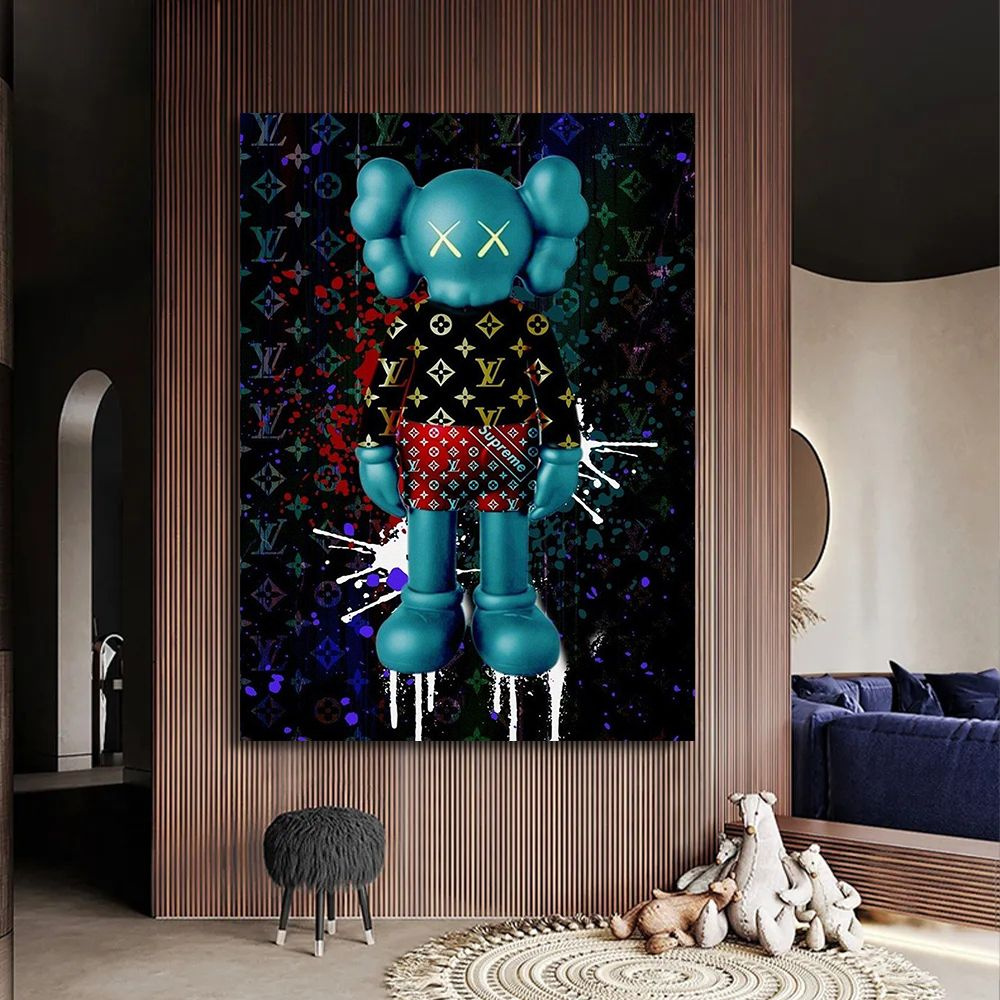 Kaws картина, картина кавс на стену, 60х80 см. #1