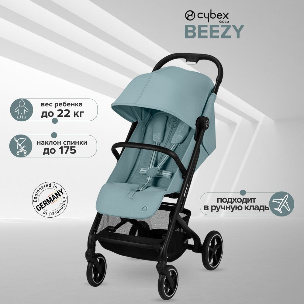 Cybex Beezy прогулочная коляска Stormy Blue , легкая и компактная для ребенка с 6 месяцев до 3 лет, комплектация #1