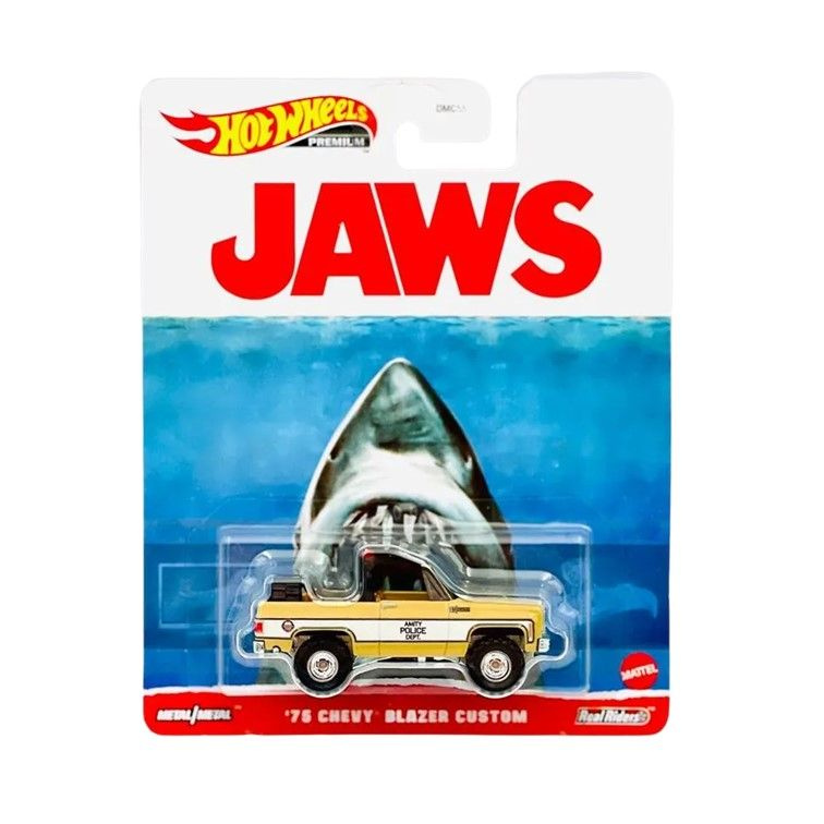 HKC24 Машинка металлическая игрушка Hot Wheels Premium Jaws коллекционная модель премиальная 75 Chevy #1