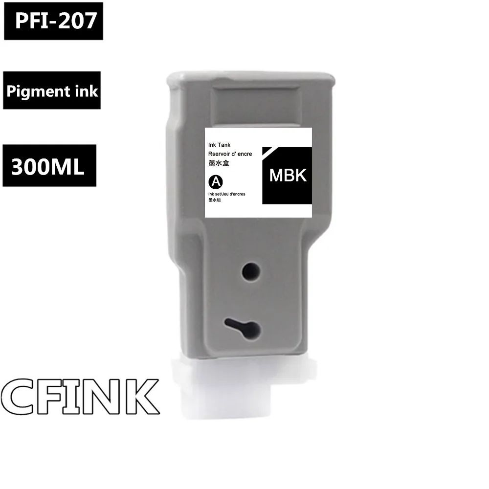 Комплект картриджей Canon PFI-207 картридж, Canon iPF 680 685 780 785 принтеров., совместимый, Черный #1