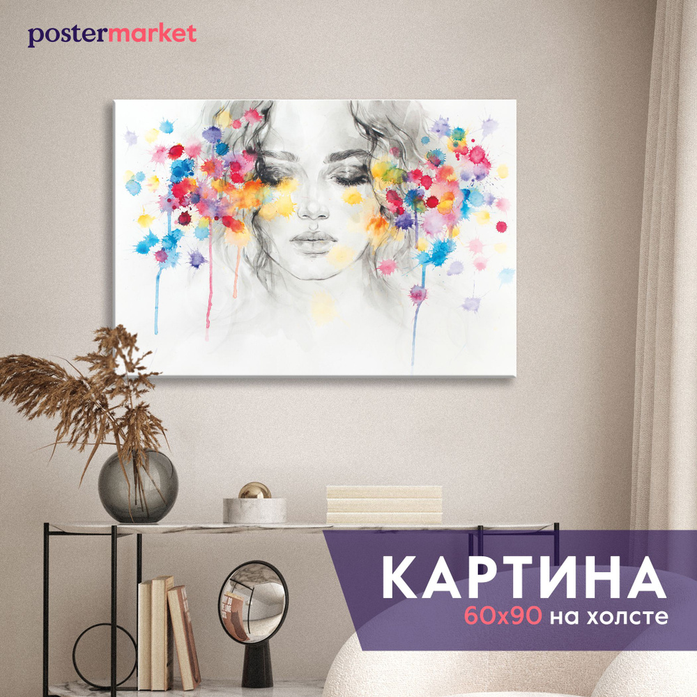 Большая картина на холсте Postermarket "Девушка" 60х90 см #1