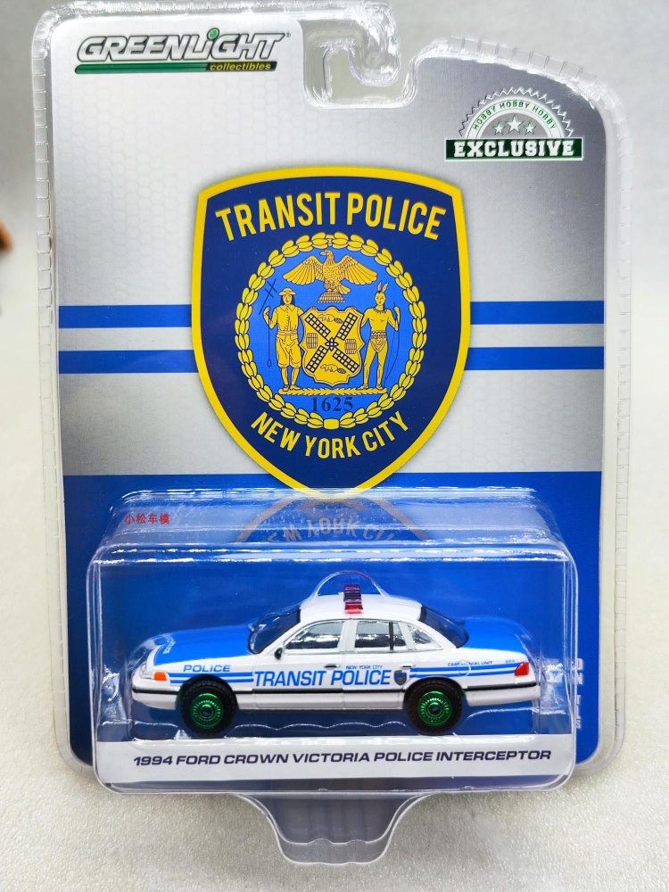 Машинка greenlight 1:64 ford crown Victoria police inrterceptor nypd green wheels Collection die cast #1