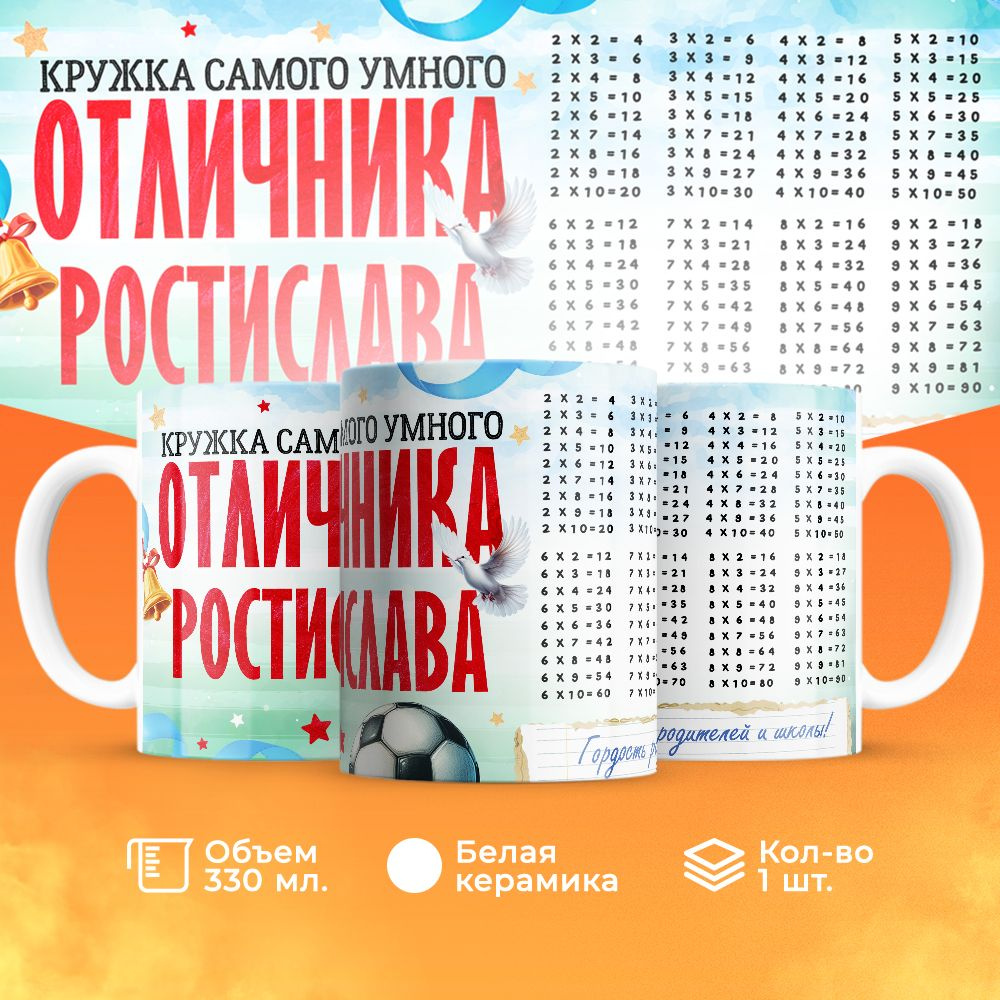 Шар Студия Кружка "Ростислава", 330 мл, 1 шт #1