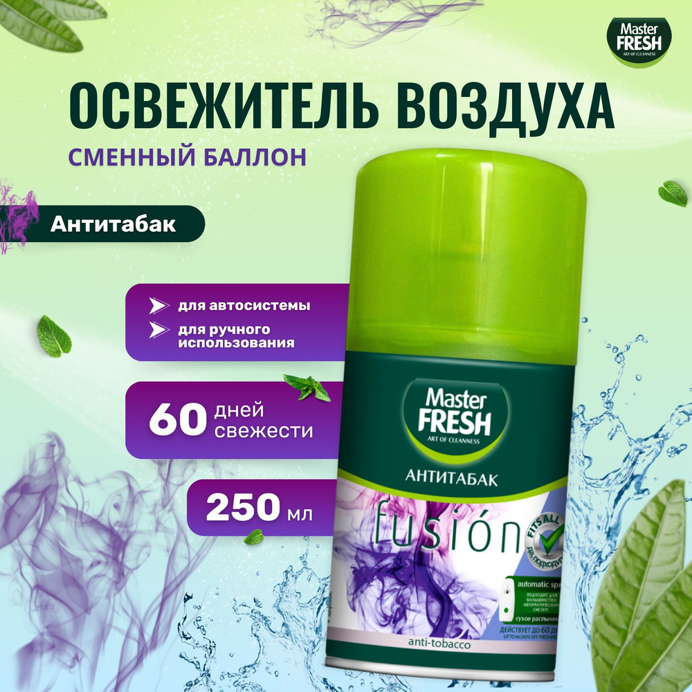 Освежитель воздуха Master FRESH сменный баллон 250 мл Антитабак  #1