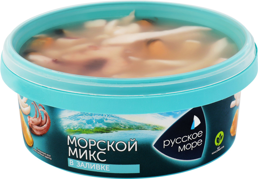 Коктейль РУССКОЕ МОРЕ Морской микс из морепродуктов в заливке, 300г  #1