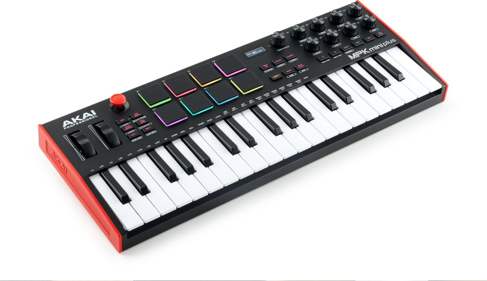 MIDI-клавиатура Akai MPK MINI PLUS красный-черный #1