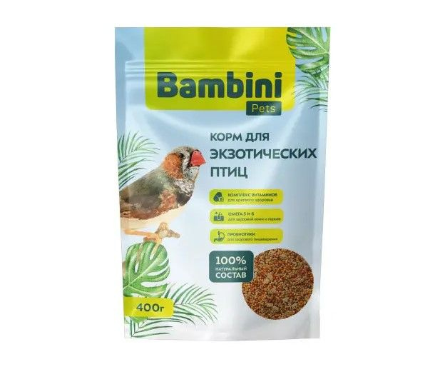 Корм Bambini Pets для экзотических птиц, 400 г #1