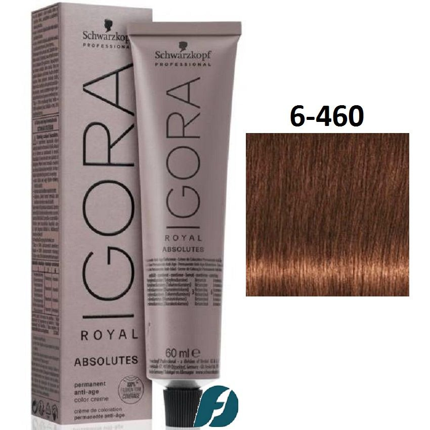 Schwarzkopf Professional Igora Royal Absolutes 6-460 Стойкая крем-краска для окрашивания зрелых волос, #1