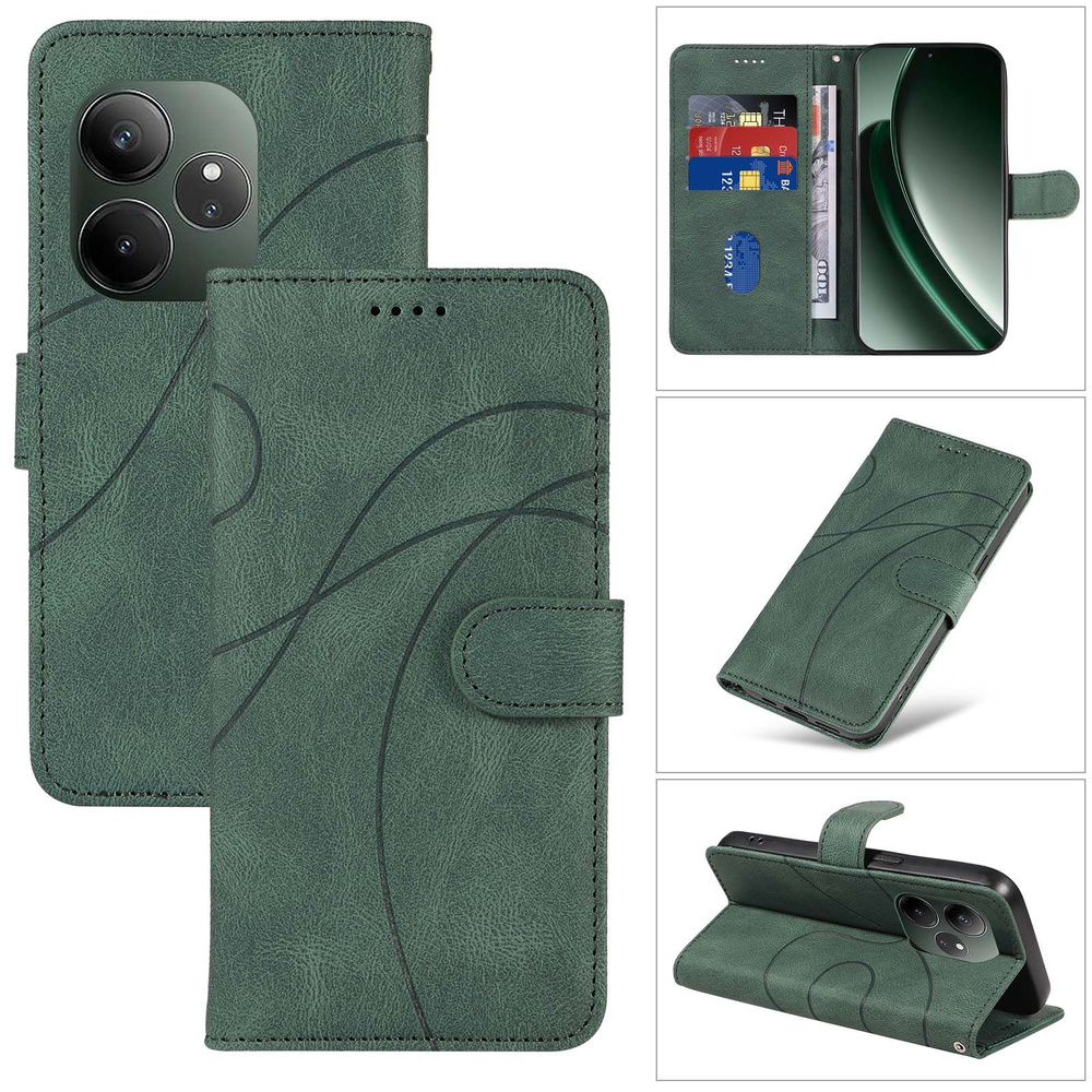 YIKATU Чехол-книжка для OPPO Realme GT6 5G/Realme GT6T 5G (Оппо Реалми GT6 5G/Оппо Реалми GT6T 5G) кожаный #1
