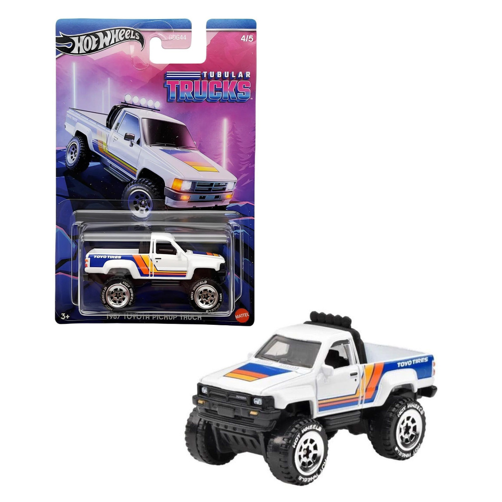 Машинка Hot Wheels HRR98 Tubular Trucks 1987 Toyota Pickup Truck 2024 #1