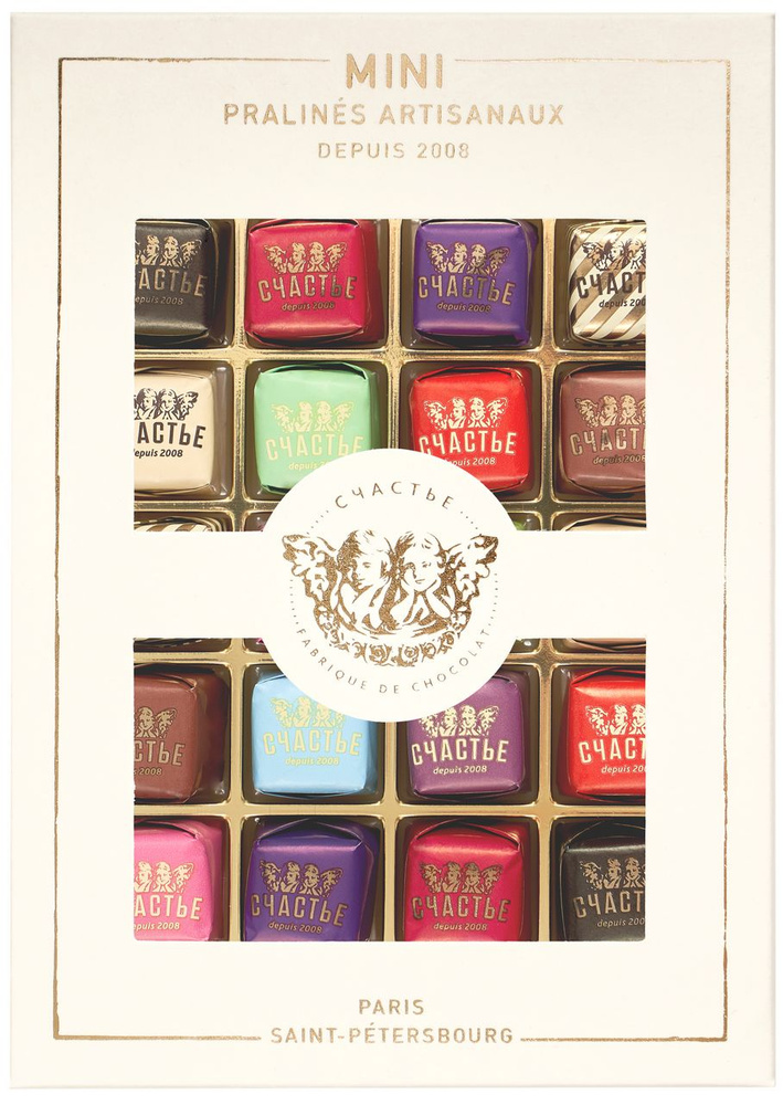 Набор шоколадных конфет Счастье коллекция мини-пралине ассорти, 170г ...