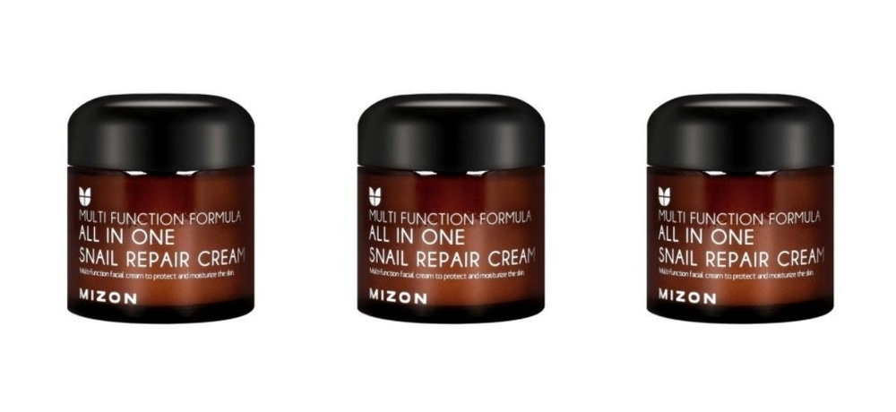 Mizon Крем для лица All In One Snail Repair Cream, с муцином улитки, 75 мл, 3 шт  #1