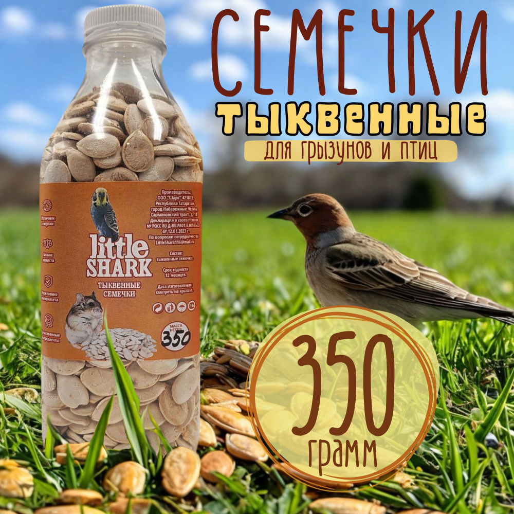 Тыквенные семечки для грызунов и птиц 350 гр #1